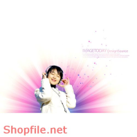 Poster cô gái nghe nhạc