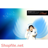 Poster cô gái và âm nhạc