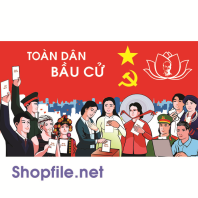 Banner Tranh cổ động đi bầu cử