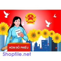 Vector cổ động tuyên truyền đi bầu cử