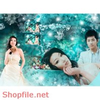 phông ghép ảnh cưới xinh xắn đáng yêu