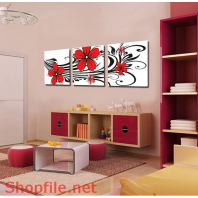 Tranh dán tường hoa năm cánh