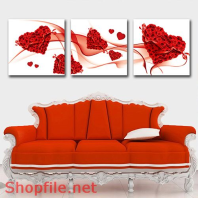 Tranh dán tường trái tim