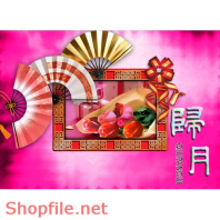 Mẫu Layout bao bì hoa cánh quạt