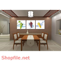 Tranh dán tường nho tươi