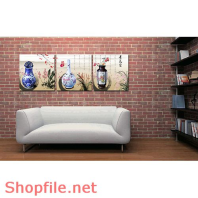 Tranh dán tường bình hoa độc đáo