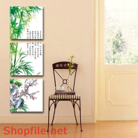 Tranh dán tường lá tre
