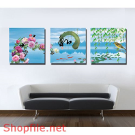 Tranh dán tường hoa rực rỡ