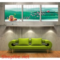 Tranh dán tường đầm sen