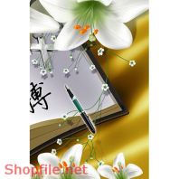 Tranh dán tường hoa sen