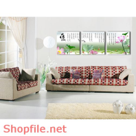 Tranh dán tường đầm sen