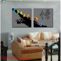 Tranh dán tường chim hót