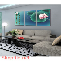 Tranh dán tường sen và nước