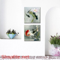 Tranh dán tường cá chép