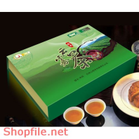 Mẫu Layout bao bì hộp trà