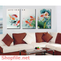 Tranh dán tường cá chép