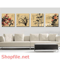 Tranh dán tường hoa đào