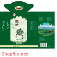 Mẫu Layout bao bì hộp chè xanh