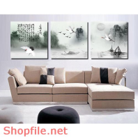 Tranh dán tường sông núi