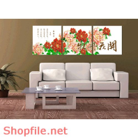 Tranh dán tường hoa rực rỡ