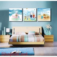 Tranh dán tường thỏ yêu