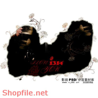 phông ghép ảnh cưới xinh xắn  PSD