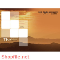 Wedding frame chinese cool PSD