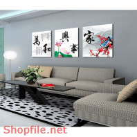 Tranh dán tường hoa đào nỡ