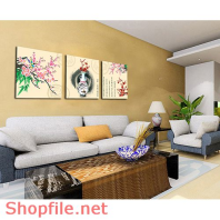 Tranh dán tường hoa nỡ rộ