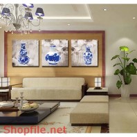 Tranh dán tường bình hoa