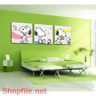 Tranh dán tường cún yêu