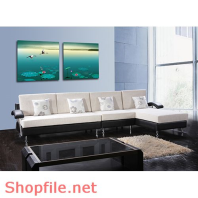 Tranh dán tường chim và biển