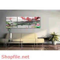 Tranh dán tường đầm sen