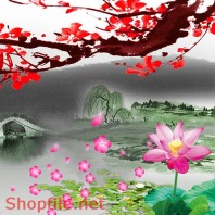 Tranh dán tường hoàng hôn