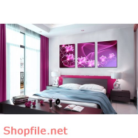 Tranh dán tường hoa rực rỡ