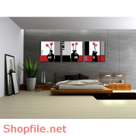 Tranh dán tường bình hoa