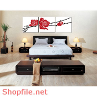 Tranh dán tường nụ hồng