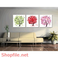 Tranh dán tường cây màu sắc