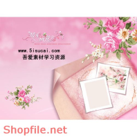 phông khung ghép ảnh cưới full love PSD