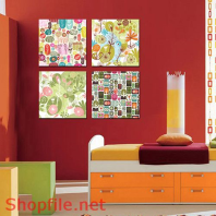 Tranh dán tường sinh động