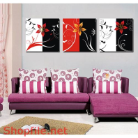 Tranh dán tường hoa rực rỡ