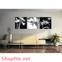 Tranh dán tường lá tre