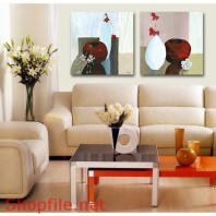 Tranh dán tường bình hoa