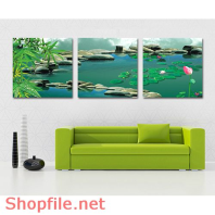 Tranh dán tường sông nước