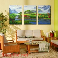 Tranh dán tường bờ hồ