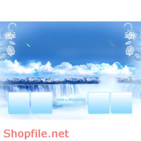 Frame wedding online bầu trời xanh  PSD