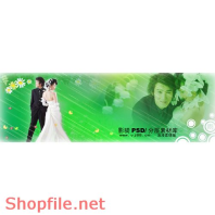 Frame wedding online tình yêu màu hồng  PSD