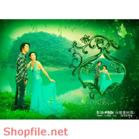 phông ghép khung ảnh cưới đẹp tinh tế PSD