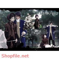 phông ghép khung ảnh cưới cô gái đáng yêu PSD