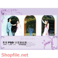 Frame wedding beautiful angel PSD